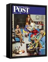 "Home Recital" Saturday Evening Post Cover, March 3, 1951-John Falter-Framed Stretched Canvas