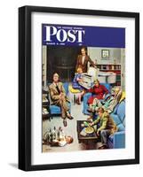 "Home Recital" Saturday Evening Post Cover, March 3, 1951-John Falter-Framed Giclee Print