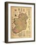 Home Rule Map of Ireland-Dan Sproul-Framed Art Print