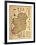 Home Rule Map of Ireland-Dan Sproul-Framed Art Print