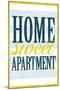 Home Sweet Apartment Retro-null-Mounted Poster