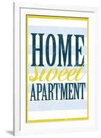 Home Sweet Apartment Retro-null-Framed Art Print