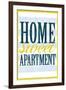 Home Sweet Apartment Retro-null-Framed Art Print