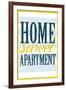Home Sweet Apartment Retro-null-Framed Art Print