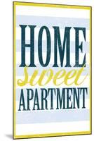 Home Sweet Apartment Retro-null-Mounted Art Print