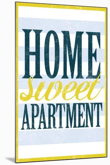 Home Sweet Apartment Retro-null-Mounted Art Print
