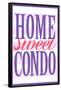 Home Sweet Condo Retro-null-Framed Poster