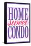 Home Sweet Condo Retro-null-Framed Stretched Canvas