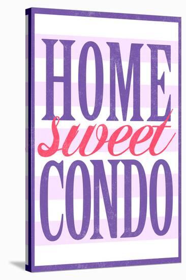 Home Sweet Condo Retro-null-Stretched Canvas