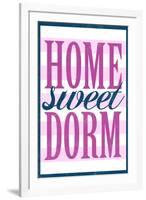 Home Sweet Dorm Retro-null-Framed Art Print