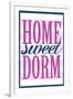 Home Sweet Dorm Retro-null-Framed Art Print