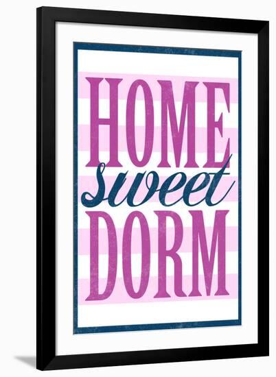 Home Sweet Dorm Retro-null-Framed Art Print