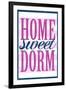 Home Sweet Dorm Retro-null-Framed Art Print