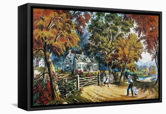 Home Sweet Home, 1869-Currier & Ives-Framed Stretched Canvas