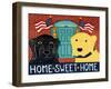 Home Sweet Home Black Yellow-Stephen Huneck-Framed Giclee Print