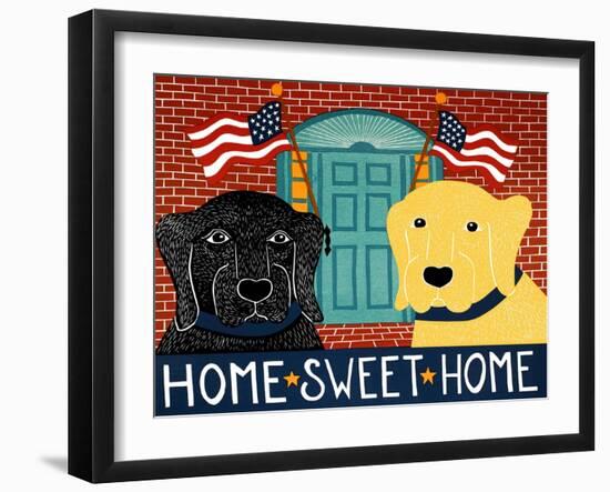 Home Sweet Home Black Yellow-Stephen Huneck-Framed Giclee Print