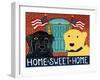 Home Sweet Home Black Yellow-Stephen Huneck-Framed Giclee Print