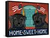 Home Sweet Home Black-Stephen Huneck-Framed Stretched Canvas