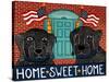 Home Sweet Home Black-Stephen Huneck-Stretched Canvas
