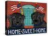 Home Sweet Home Black-Stephen Huneck-Stretched Canvas