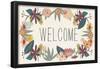 Home Sweet Home Bouquet in Beige-Lila Fe-Framed Poster