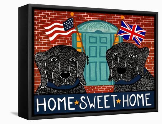 Home Sweet Home Brit Black-Stephen Huneck-Framed Stretched Canvas