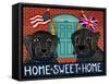 Home Sweet Home Brit Black-Stephen Huneck-Framed Stretched Canvas