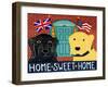 Home Sweet Home Brit Usa Black Yellow-Stephen Huneck-Framed Giclee Print