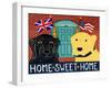 Home Sweet Home Brit Usa Black Yellow-Stephen Huneck-Framed Giclee Print