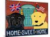 Home Sweet Home Brit Usa Black Yellow-Stephen Huneck-Mounted Giclee Print