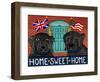 Home Sweet Home Brit Usa Black-Stephen Huneck-Framed Giclee Print