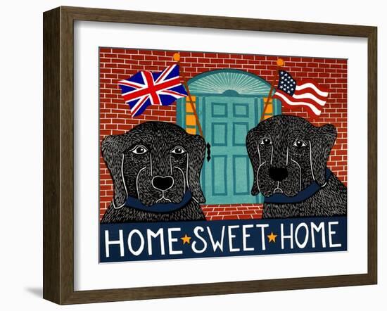 Home Sweet Home Brit Usa Black-Stephen Huneck-Framed Giclee Print