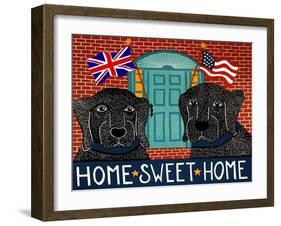 Home Sweet Home Brit Usa Black-Stephen Huneck-Framed Giclee Print