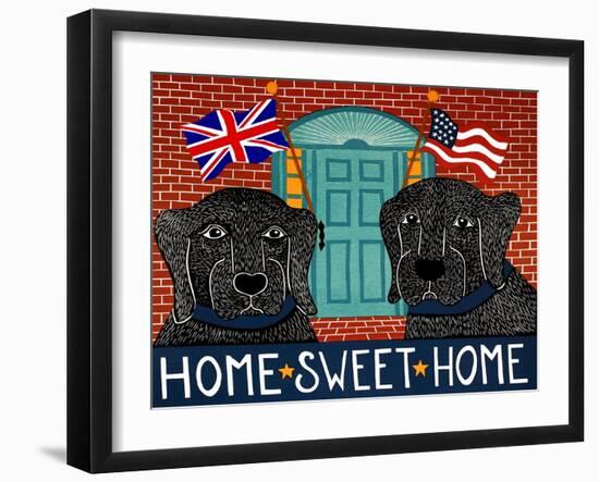 Home Sweet Home Brit Usa Black-Stephen Huneck-Framed Giclee Print