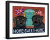 Home Sweet Home Brit Usa Black-Stephen Huneck-Framed Giclee Print