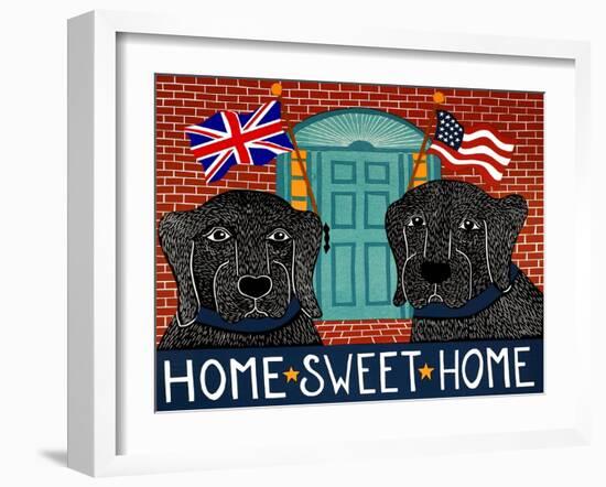 Home Sweet Home Brit Usa Black-Stephen Huneck-Framed Giclee Print