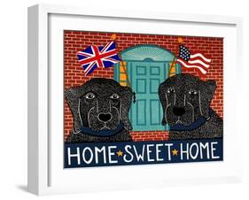 Home Sweet Home Brit Usa Black-Stephen Huneck-Framed Giclee Print