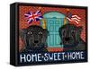 Home Sweet Home Brit Usa Black-Stephen Huneck-Framed Stretched Canvas