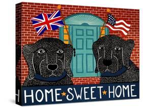 Home Sweet Home Brit Usa Black-Stephen Huneck-Stretched Canvas