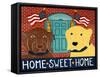 Home Sweet Home Choc Yellow-Stephen Huneck-Framed Stretched Canvas