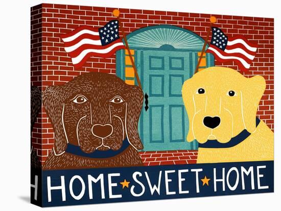 Home Sweet Home Choc Yellow-Stephen Huneck-Stretched Canvas