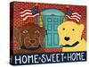 Home Sweet Home Choc Yellow-Stephen Huneck-Stretched Canvas