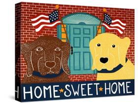 Home Sweet Home Choc Yellow-Stephen Huneck-Stretched Canvas