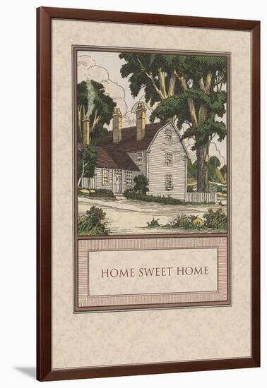 Home Sweet Home, House with Trees-null-Framed Art Print