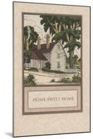 Home Sweet Home, House with Trees-null-Mounted Art Print