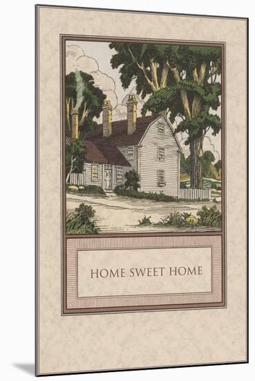 Home Sweet Home, House with Trees-null-Mounted Art Print