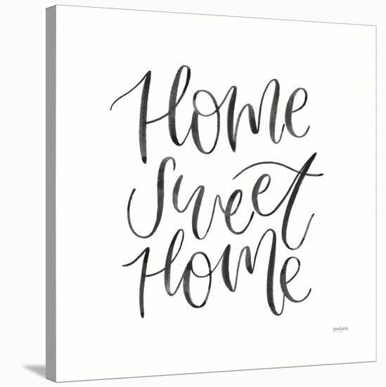 Home Sweet Home I BW-Jenaya Jackson-Stretched Canvas