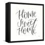 Home Sweet Home I BW-Jenaya Jackson-Framed Stretched Canvas