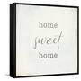 Home Sweet Home I Script-Wild Apple Portfolio-Framed Stretched Canvas