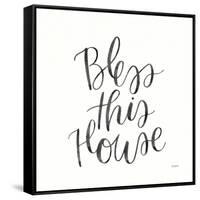 Home Sweet Home IV BW-Jenaya Jackson-Framed Stretched Canvas